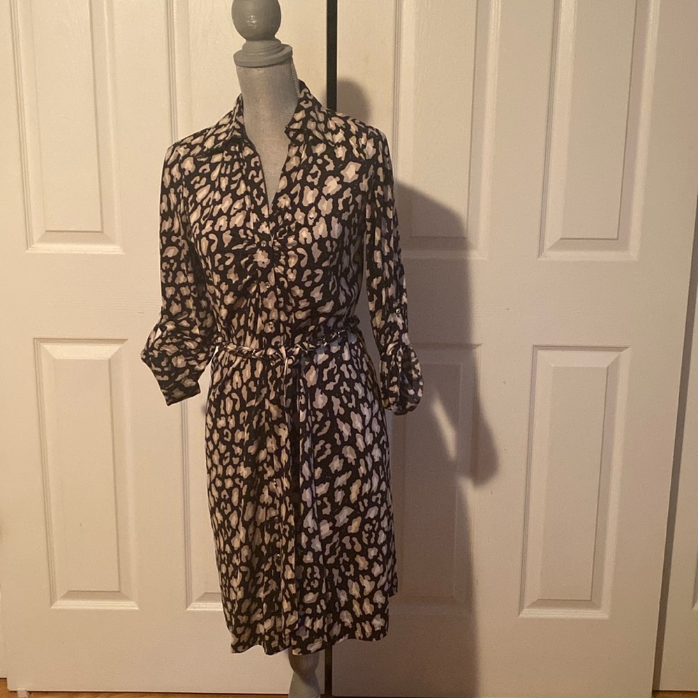 Stretch button down dress